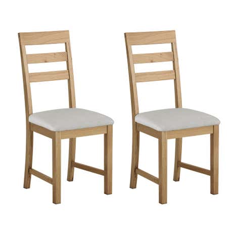Hastings Solid Oak Pair of Dining Chairs