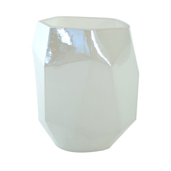 Geo Lustre Glass Votive Holder