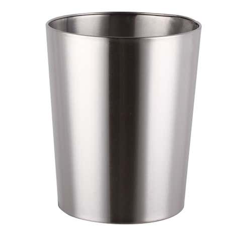 Brushed Silver Metal Bin