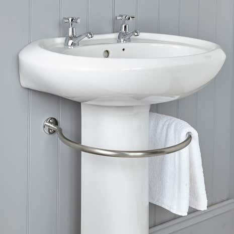 Silverdale Victorian Basin And Classic Heated Towel Rail Silverdale Victorian Basin And Classic Heated Towel Rail