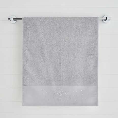 Diamante Silver Towel