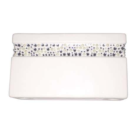 White Diamante Electric Toothbrush Holder