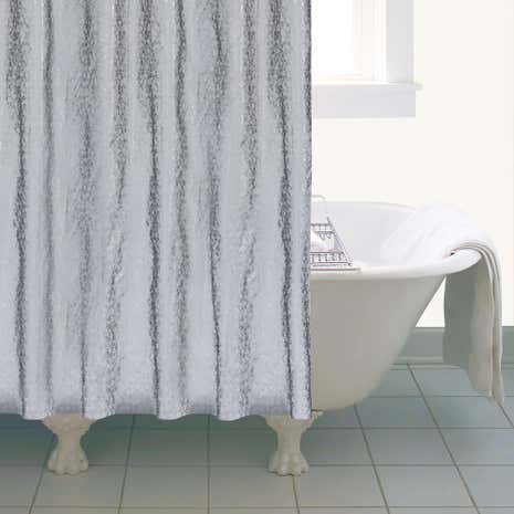 Grey Bubbles PEVA Shower Curtain