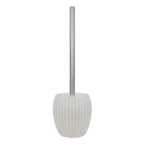 Linear Cream Toilet Brush Holder
