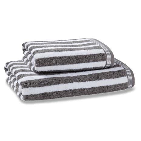 Nautical Stripe Grey Towel