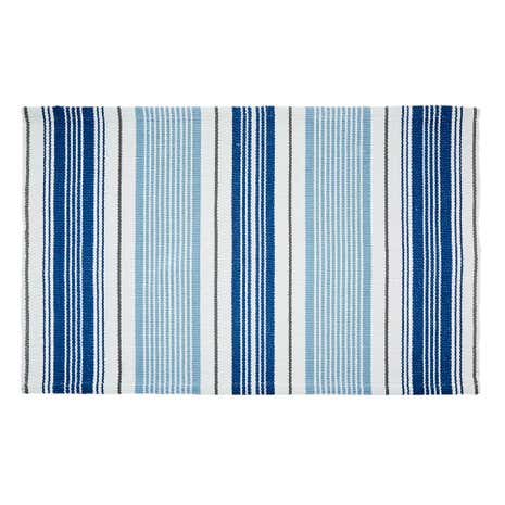 Nautical Stripe Flatweave Bath Mat