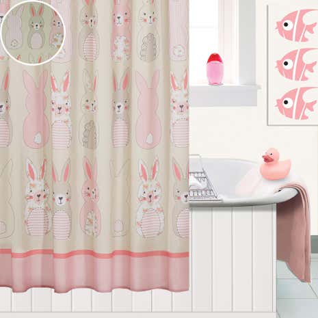 Katy Rabbit Shower Curtain