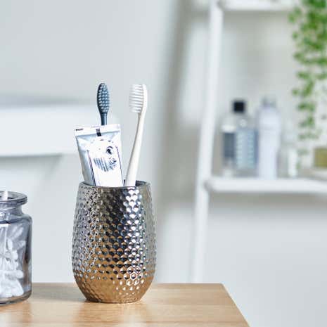 Silver Hammered Effect Tumbler