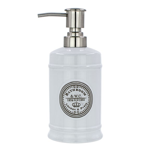 Vintage White Lotion Dispenser