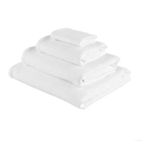 5A Fifth Avenue White Waffle Towel