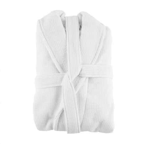 5A Fifth Avenue White Waffle Dressing Gown