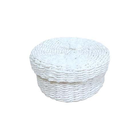 White Round Paper Basket