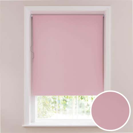 Soft Pink Blackout Cordless Roller Blind