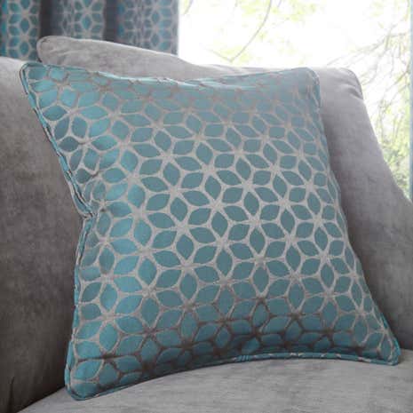 Geo Teal Cushion