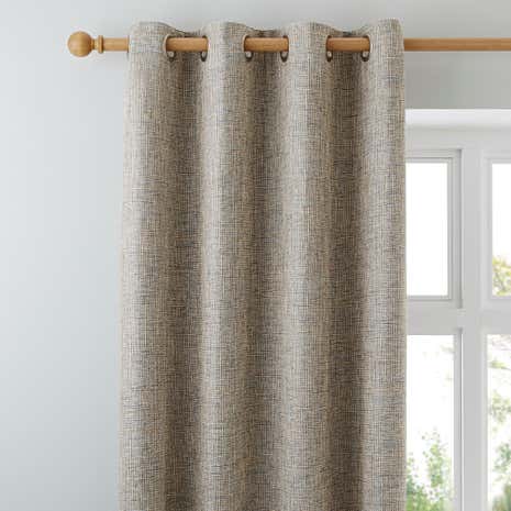 Thornton Blue Lined Eyelet Curtains