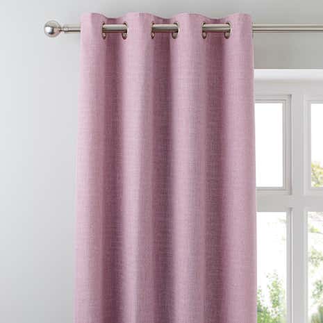 Vermont Pink Lined Eyelet Curtains