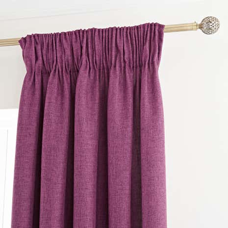 Vermont Berry Lined Pencil Pleat Curtains