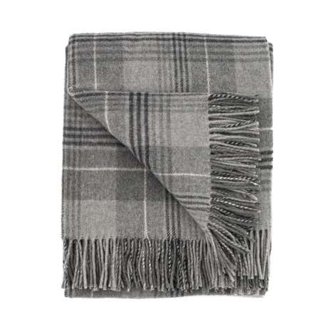 Grey Tweed Throw