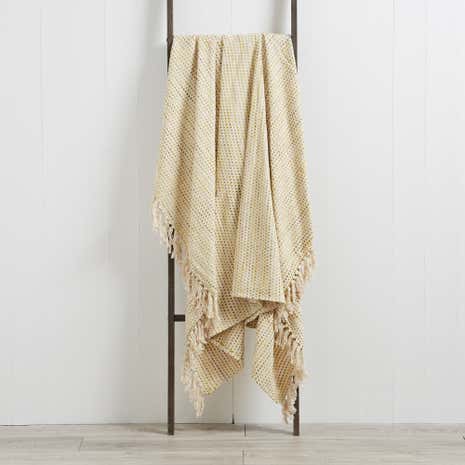 Woven Green Throw