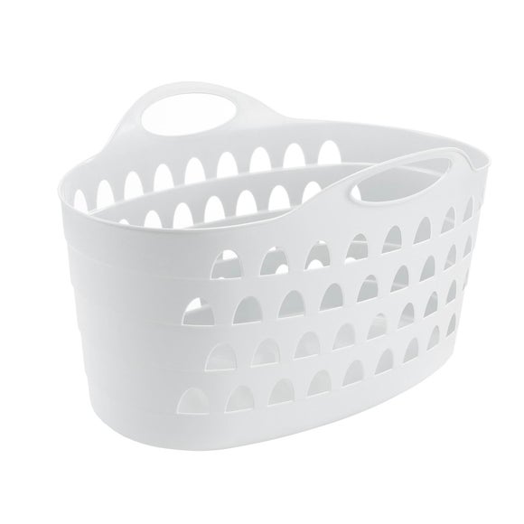 Flexi 60 Litre White Laundry Basket