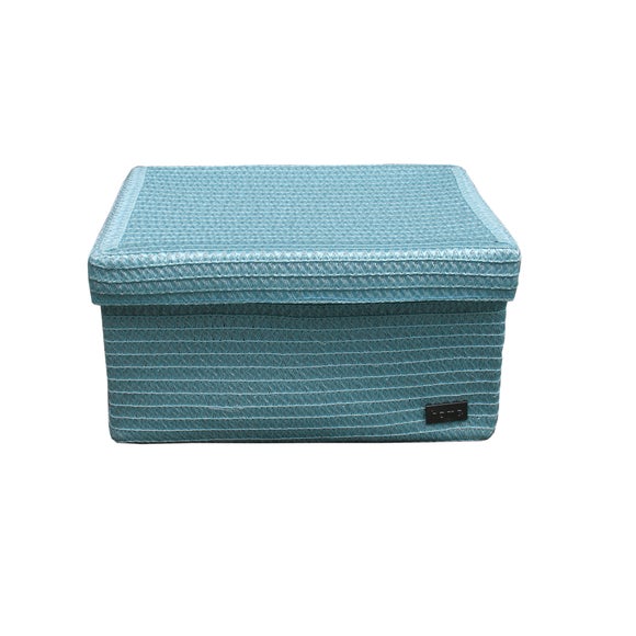 Set of 3 Duck Egg Lidded Baskets