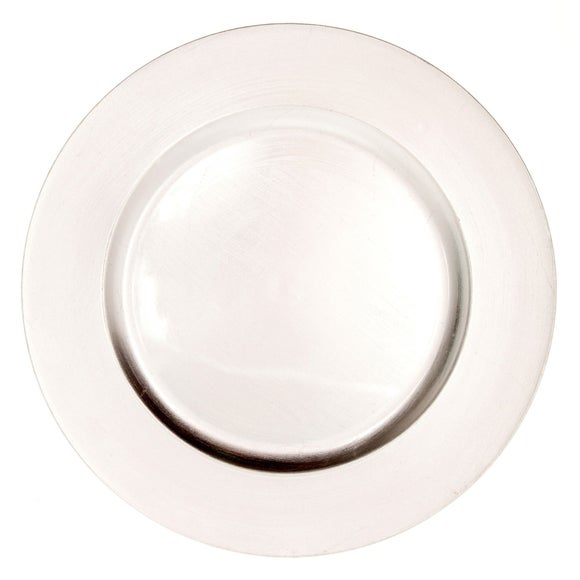 Plain Silver Charger Plate