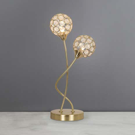 Bathroom Lights Dunelm sphere 2 light satin brass table lamp | dunelm Bathroom Lights Dunelm sphere 2 light satin brass table lamp | dunelm