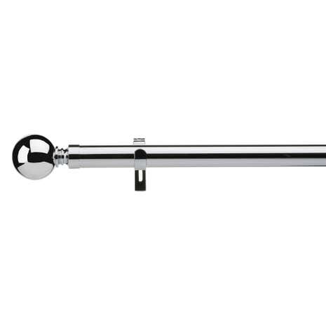 Ashton Fixed Chrome Eyelet Curtain Pole Dia. 29mm