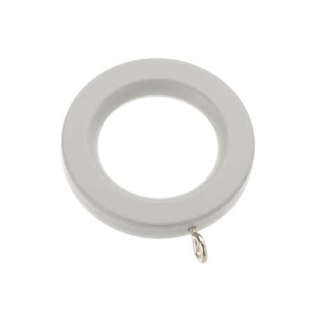 Elements Pack of 6 Grey Wooden Curtain Rings Dia. 28mm
