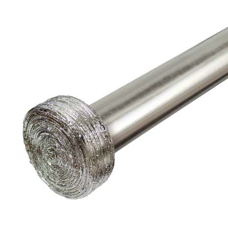 Holford Extendable Satin Silver Curtain Pole Dia. 25/28mm