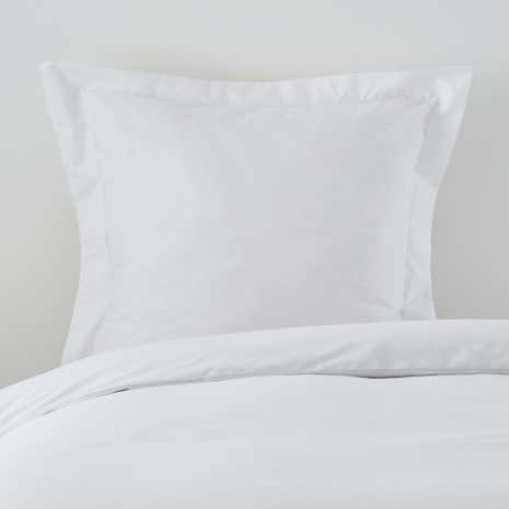 Non Iron Plain Dye White Continental Pillowcase