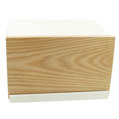 Elements White Ashwood Bread Bin