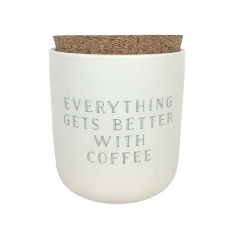 Honesty Words Coffee Canister