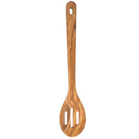 The Kitchen Olive Wood Slotted Spoon