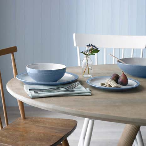 Denby Elements Blue 12 Piece Dinner Set