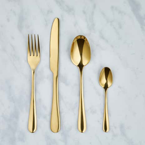 Gold 16 Piece Cutlery Set