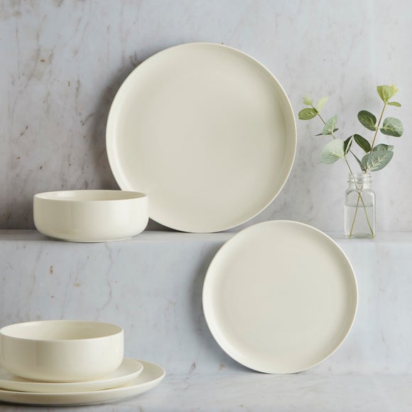 aldi white dinner set