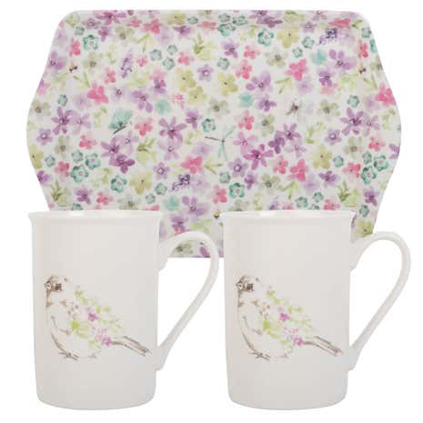 Woodland Animals Mug and Tray Set