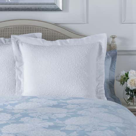 Dorma Hydrangea White Continental Pillowcase