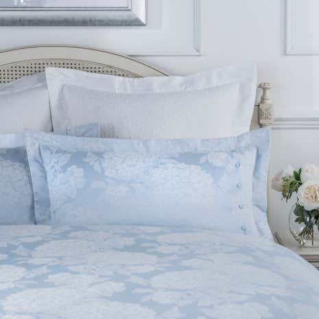 Dorma Hydrangea Blue Oxford Pillowcase
