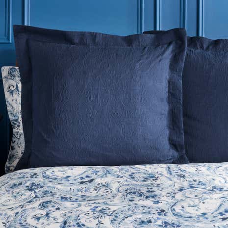 Dorma Vermont Navy Continental Pillowcase