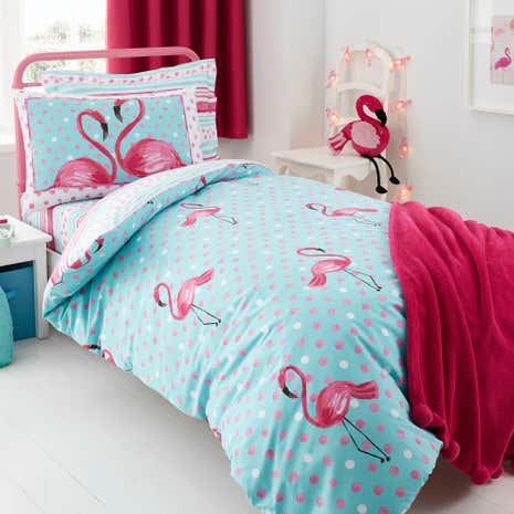 Flamingo Fever Duvet Cover and Pillowcase Set