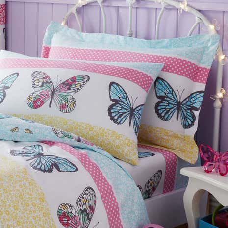 Floral Butterfly Oxford Pillowcase