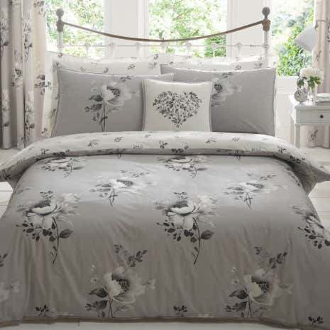 Liana Grey Reversible Duvet Cover And Pillowcase Set Dunelm Liana Grey Reversible Duvet Cover And Pillowcase Set