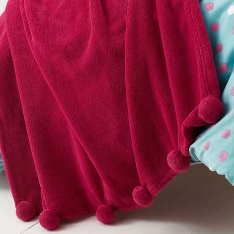 Pom Pink Throw