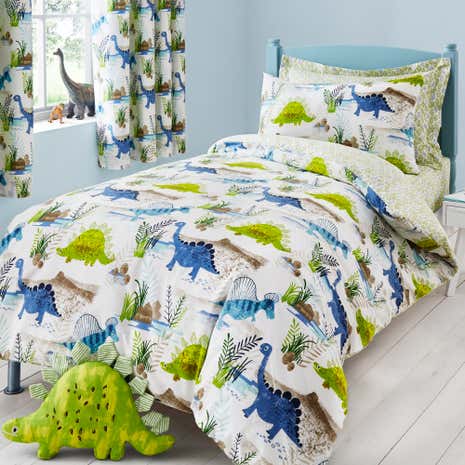 Roar! Green Duvet Cover and Pillowcase Set