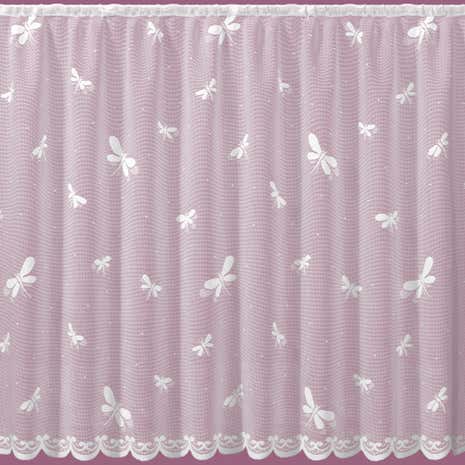 Dragonfly White Lace Panel