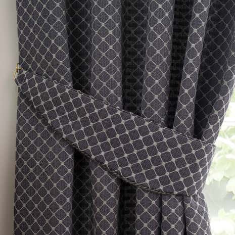 Omega Charcoal Tiebacks