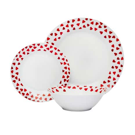 Hearts 12 Piece Dinner set