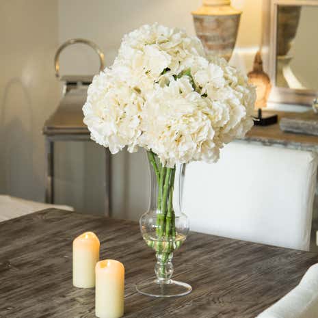 Dorma Hydrangeas in Goblet Vase